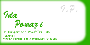 ida pomazi business card